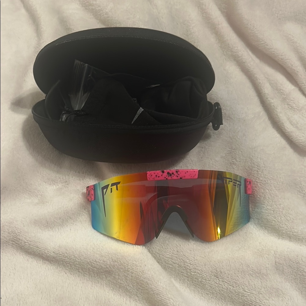 Pit Viper Colorful Sports Sunglasses with Case